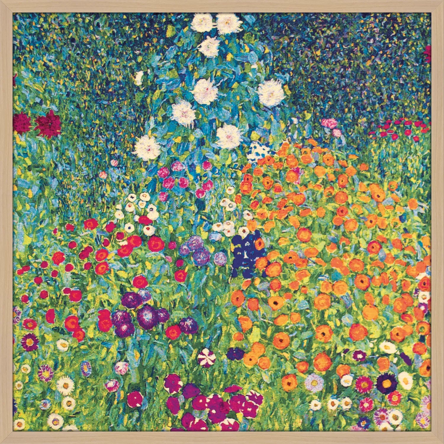 Klimt Flower Garden – Gobelin geweven textielkunstwerk van Gustav Klimt | Vintique Interiors