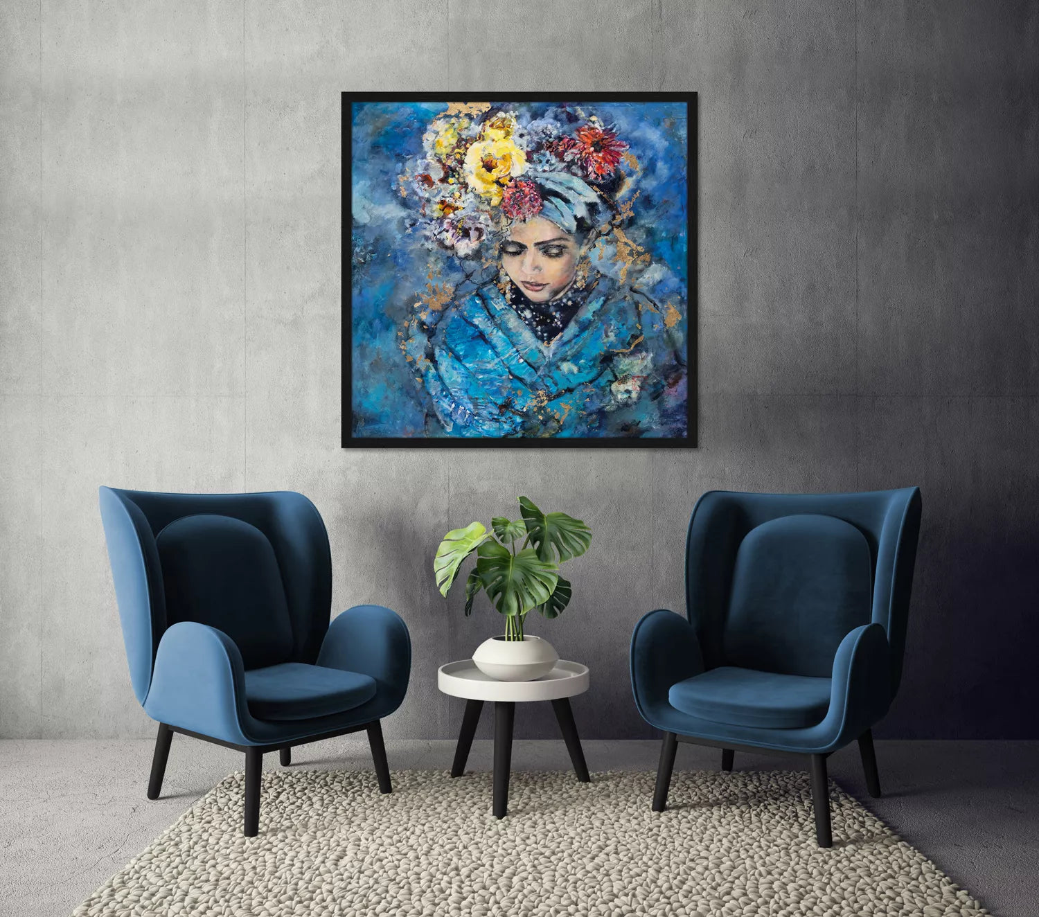 Floral Woman – Textielkunstwerk van Martje Waals | MONDiART Collectie