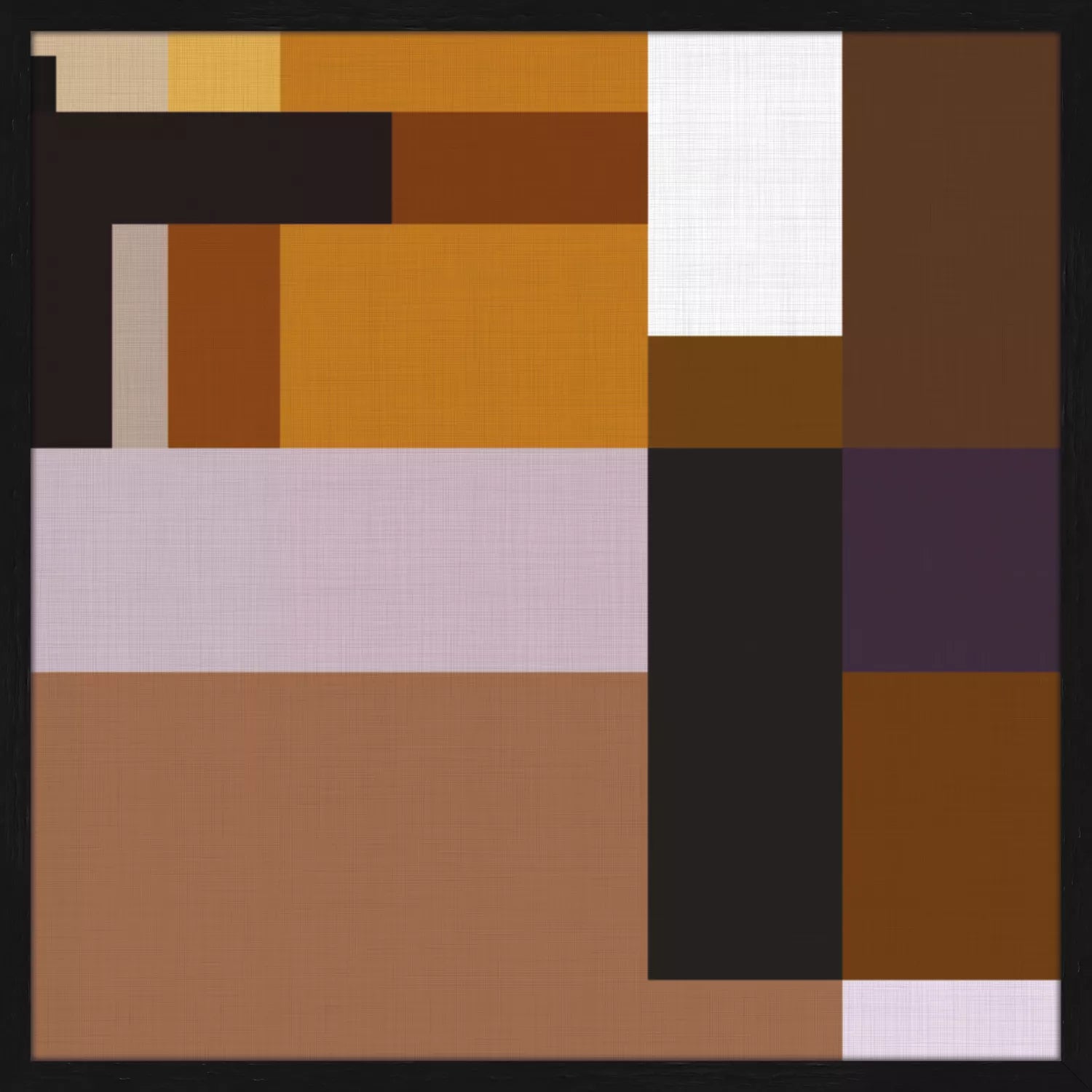 Appel vink geweven kunst Blockbird 100x100 cm