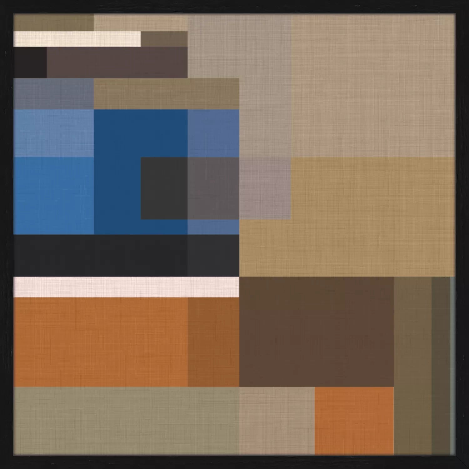 Blauwborst geweven kunst