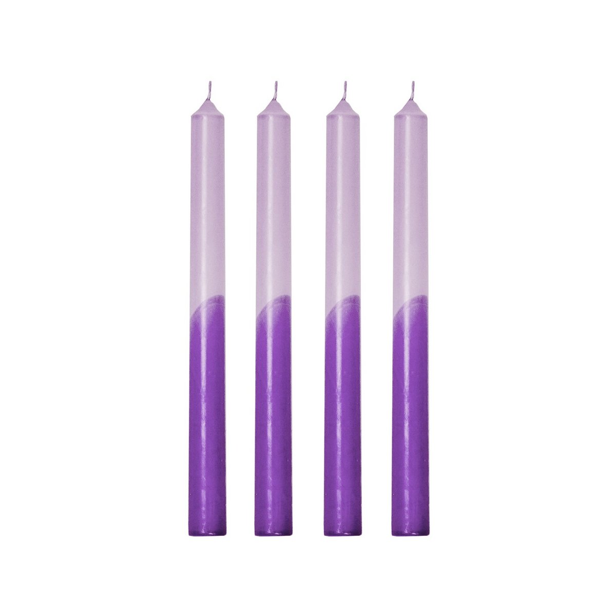 Kaarsen Dipdye 4 Tapers - Lila/Paars