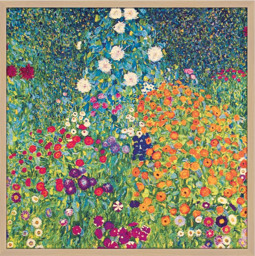Klimt Flower Garden – Gobelin geweven textielkunstwerk van Gustav Klimt | Vintique Interiors