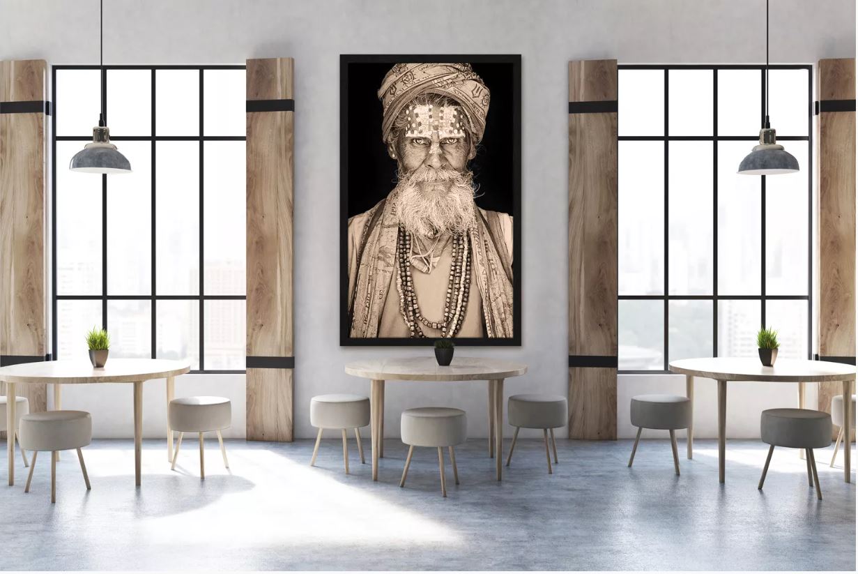 Bandu Baba Black – Gobelin geweven textielkunstwerk van Mario Gerth | Vintique Interiors